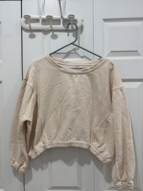 Anthropologie Soft Cream Pullover Sweatshirt